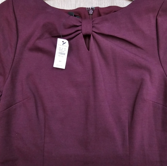 Talbots Rich Burgundy Long Sleeve Dress - Picture 3 of 8